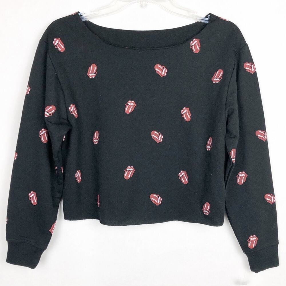 NWT Bravado Lips & Tongue Cropped Sweatshirt XS